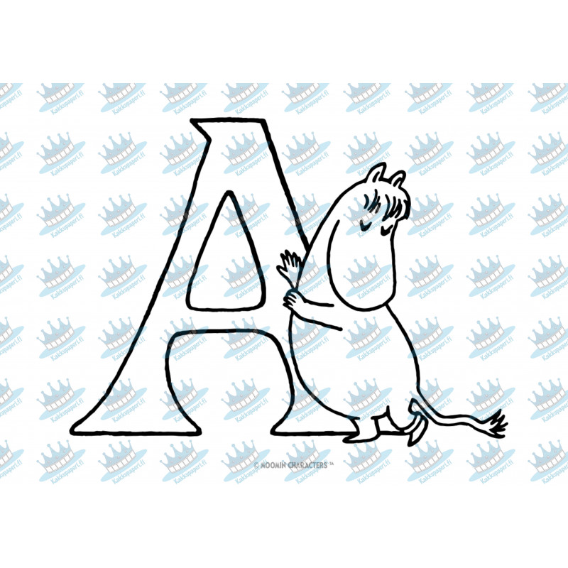 The Moomins - Letter A - edible cake topper