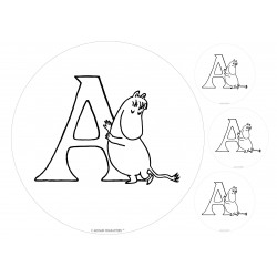 The Moomins - Letter A - edible cake topper