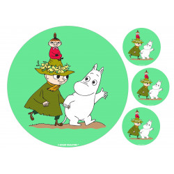 The Moomins - Moomintroll, Snufkin and Little My - edible cake topper