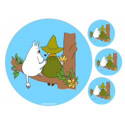 The Moomins - Moomintroll and Snufkin - edible cake topper