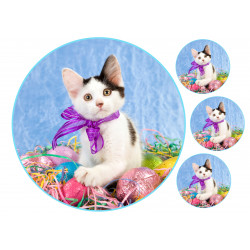 Easter - Easter kitten - edible cake topper