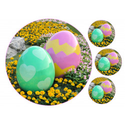 Easter - Huge easter eggs - edible cake topper