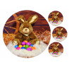 Easter - Bunny plush and easter eggs - edible cake topper