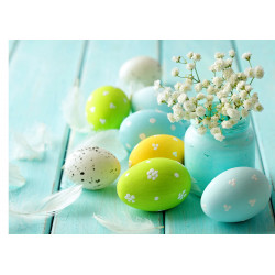 Easter - Decorated easter eggs - edible cake topper