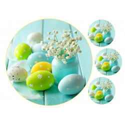 Easter - Decorated easter eggs - edible cake topper