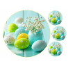 Easter - Decorated easter eggs - edible cake topper