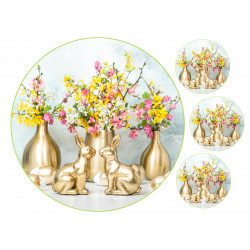 Easter - Golden easter bunnies - edible cake topper