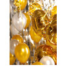 Gold and white party balloons - Edible cake topper