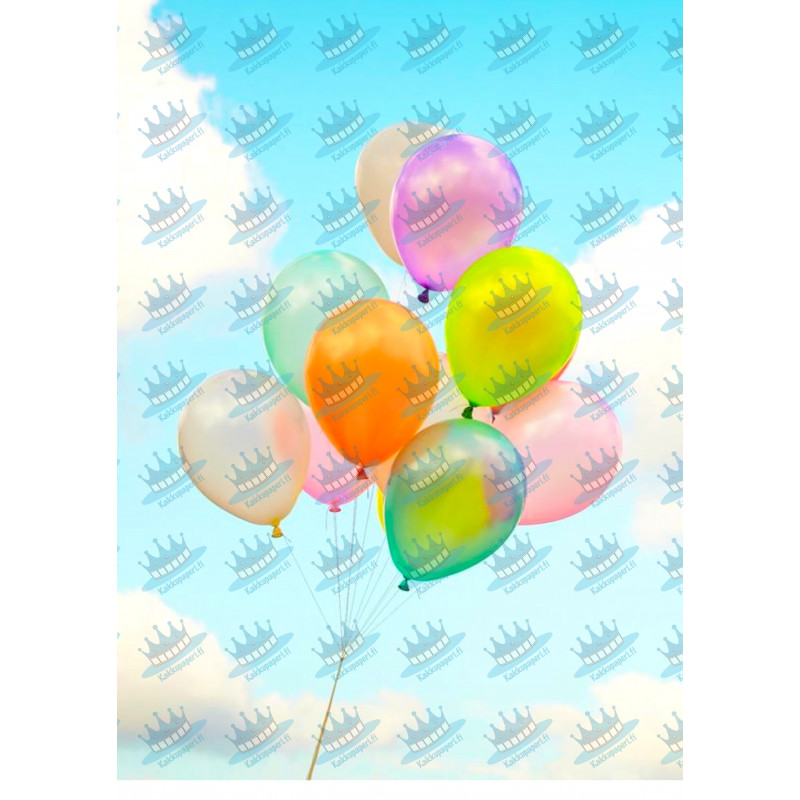 Balloons in the sky - Edible cake topper