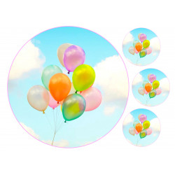 Balloons in the sky - Edible cake topper