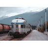 Train and mountains - Edible cake topper