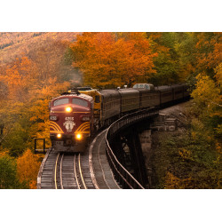 Autumn steam train - Edible cake topper