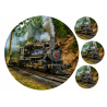 Steam locomotive in forest - Edible cake topper