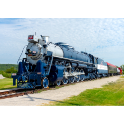 Blue steam train - Edible cake topper