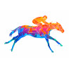 Abstract Horse And Rider Galloping - Edible cake topper