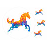 Abstract Horse Galloping - Edible cake topper