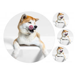 Dog Akita Inu Mlem - Edible cake topper