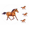 Horse Galloping Drawing - Edible cake topper