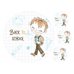 Back To School Boy - Edible cake topper