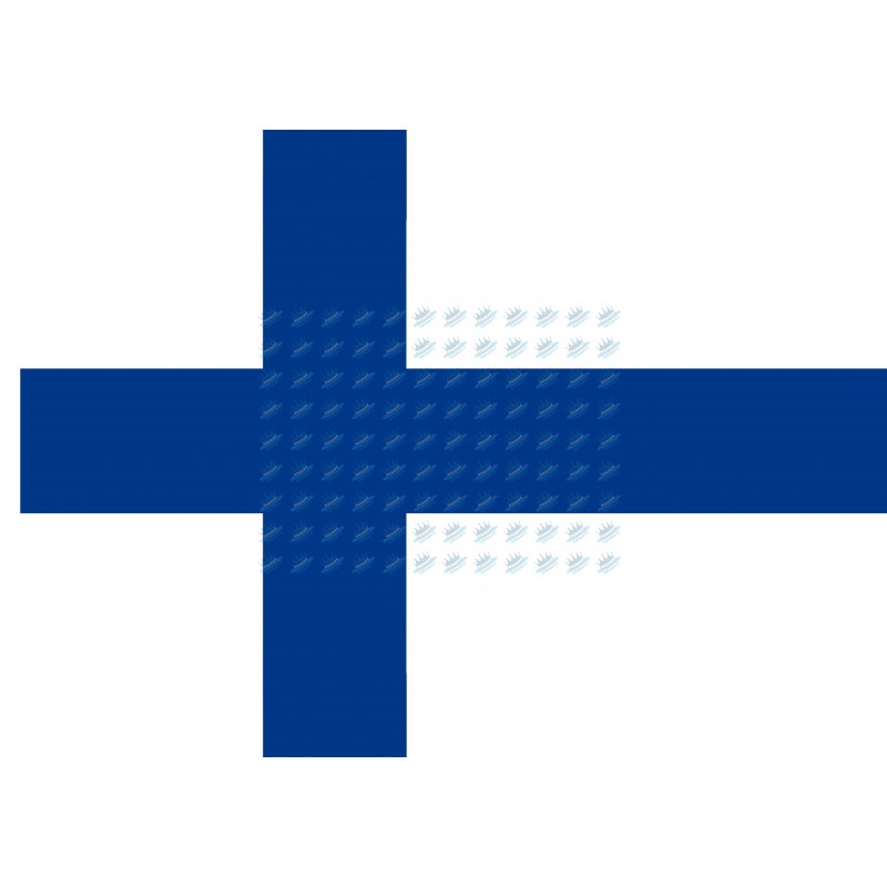 Independence Day - Flag of Finland  - edible cake topper