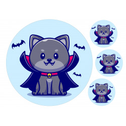 Cute Cat Dracula - Edible cake topper