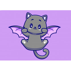 Cute Bat-Winged Cat