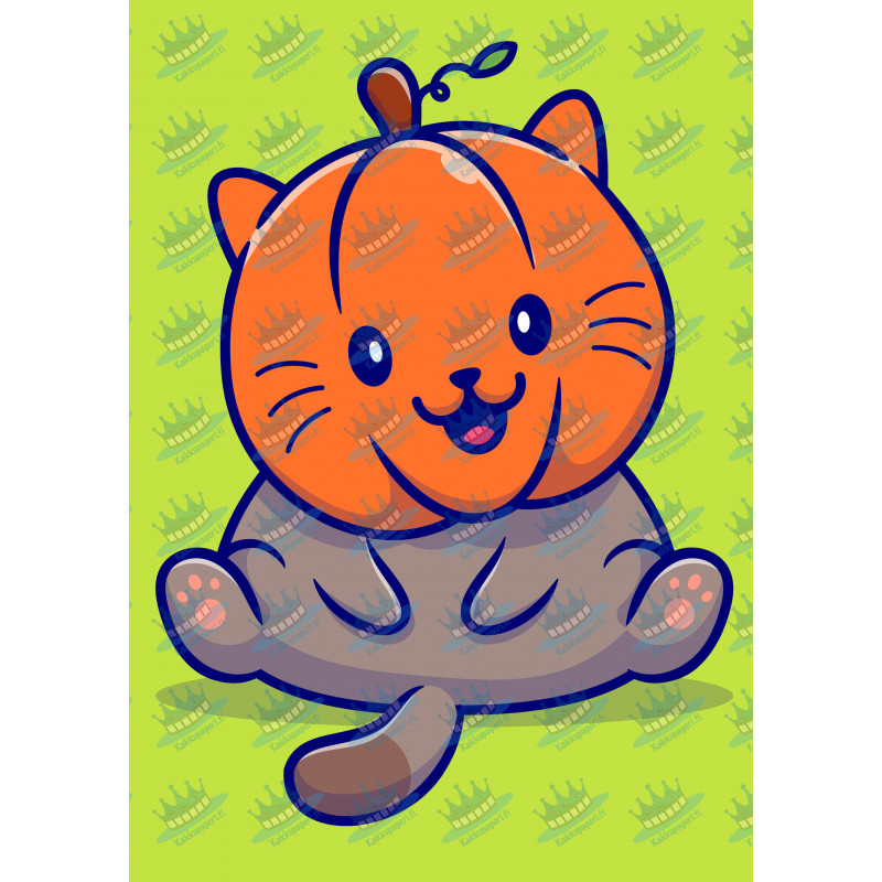 Cute Pumpkinhead Cat