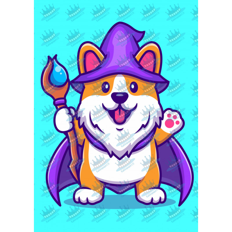 Cute Witch Corgi