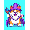 Cute Witch Corgi