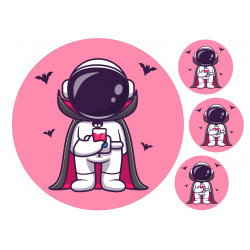 Cute Astronaut Dracula - Edible cake topper