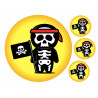 Skeleton Flag Pirate Jolly Roger - Edible cake topper