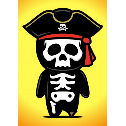 Skeleton Wooden Leg Pirate