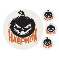 Halloween Pumpkin - Edible cake topper