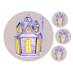 Cozy Haunted House - Edible cake topper