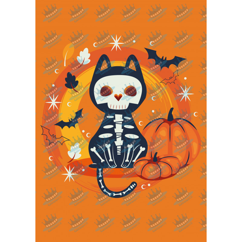 Orange Skeleton Cat