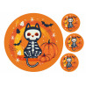 Orange Skeleton Cat - Edible cake topper