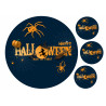 Happy Halloween Full Moon text - Edible cake topper