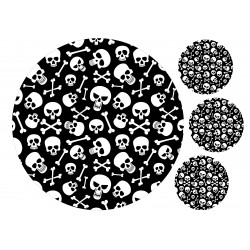 Skull Pattern - Edible cake topper