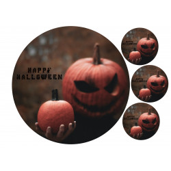 Blurry Halloween Pumpkin - Edible cake topper