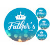 Happy Father's Day Crown - edible cake topper