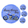 Father's Day Motorcycle - edible cake topper