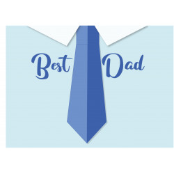 Best Dad - sininen teksti  - Syötävä kakkukuva kakkuun