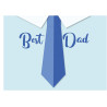 Best Dad Blue Text - edible cake topper