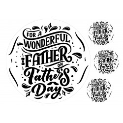 For a wonderful Father Father's Day - edible cake topper