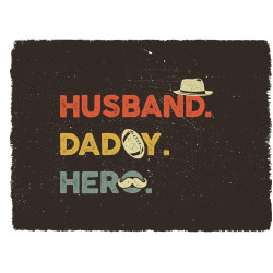 Stylish Father's Day print - father, husband, hero - edible cake topper