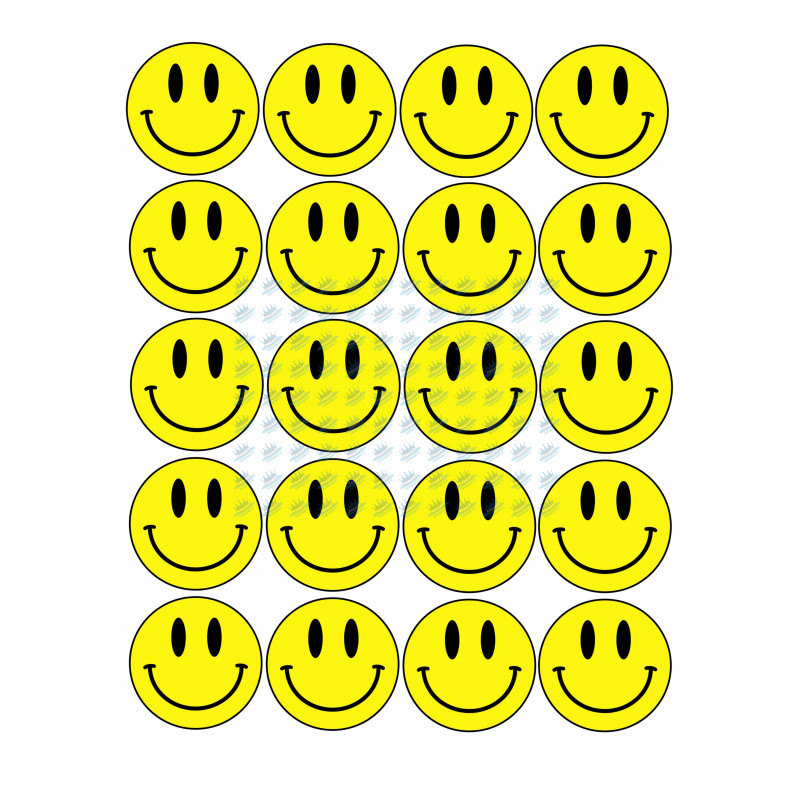 Muffin topper - Smileys - Edible muffin topper