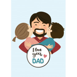 Happy Dad - edible cake topper