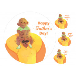 Strongman father - edible cake topper