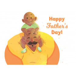 Strongman father - edible cake topper