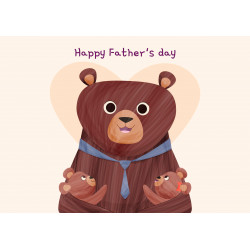 Father's Day Teddybear - edible cake topper